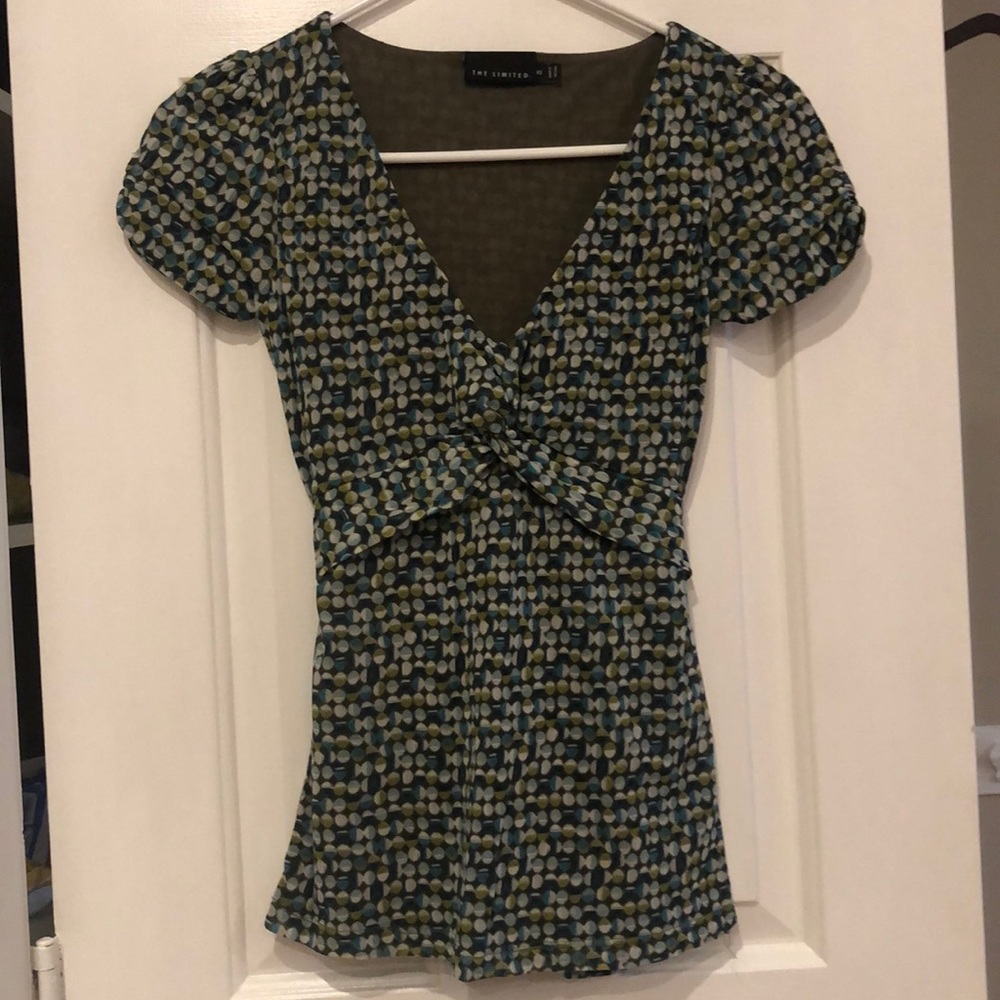 XS Short Sleeve Multi Color Top from The Limited